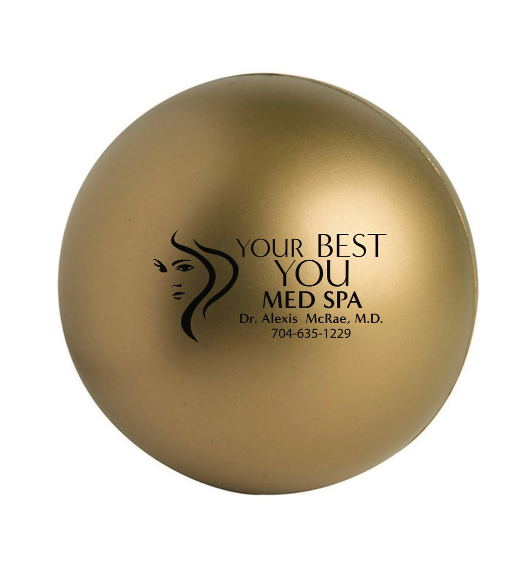 YBYMS Luxe Gold Stress Ball – Relaxation, Refined